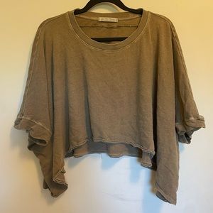 Free People Khaki Cotton top